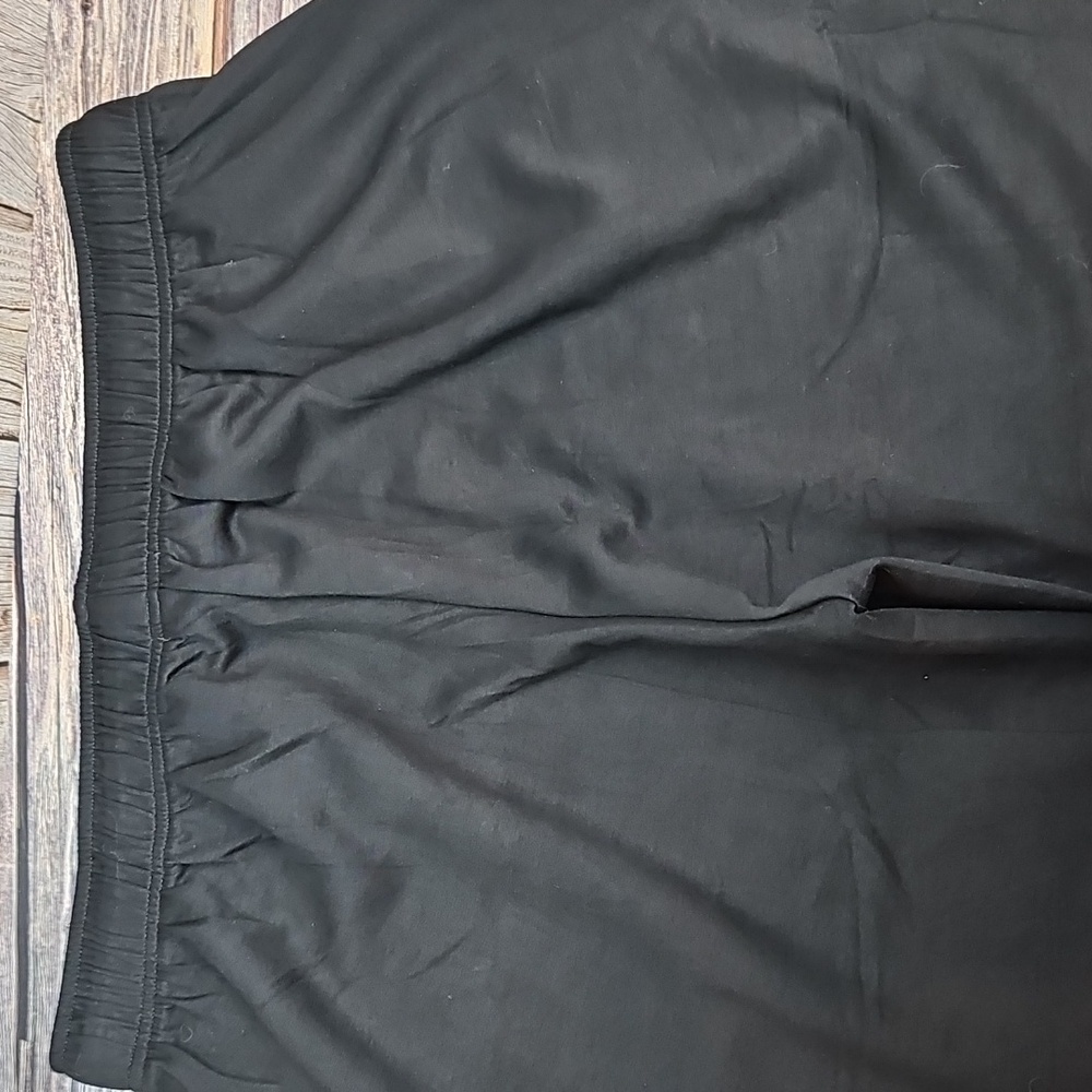 NEW PINSPARK BLACK DRAWSTRING WIDE LEG JOGGERS - Picture 5 of 12